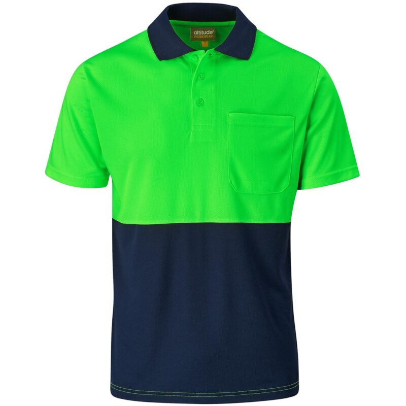 Inspector Two-Tone Hi-Viz Golf Shirt - Image 4
