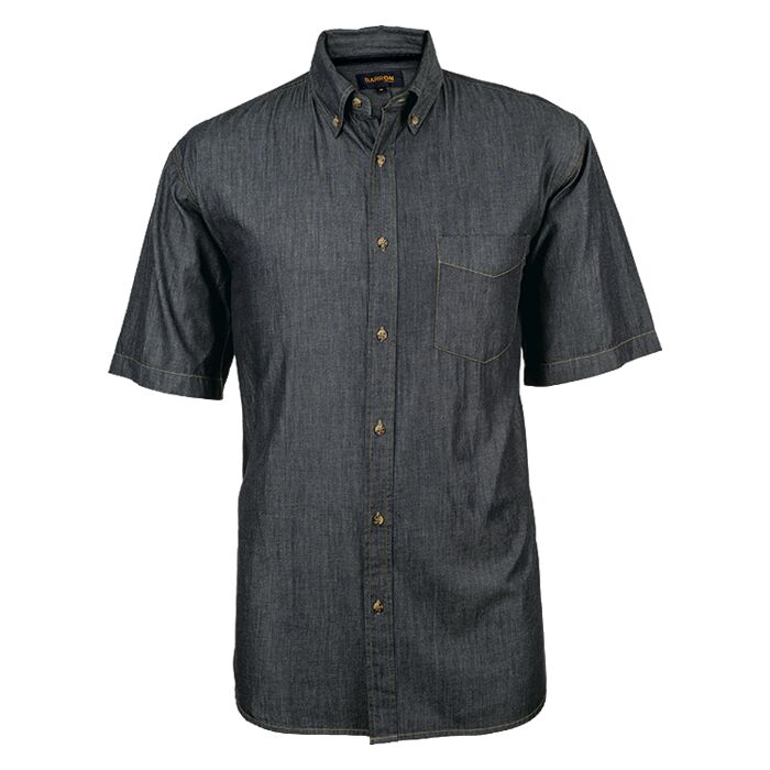 Denver Denim Shirt Short Sleeve Mens - Image 2