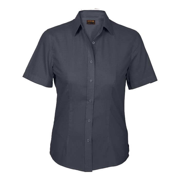 Basic Poly Cotton Blouse Short Sleeve Ladies - Image 7